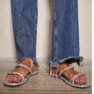 Vicenza After Party Gemstone Embellished Slip On Sandals size 10